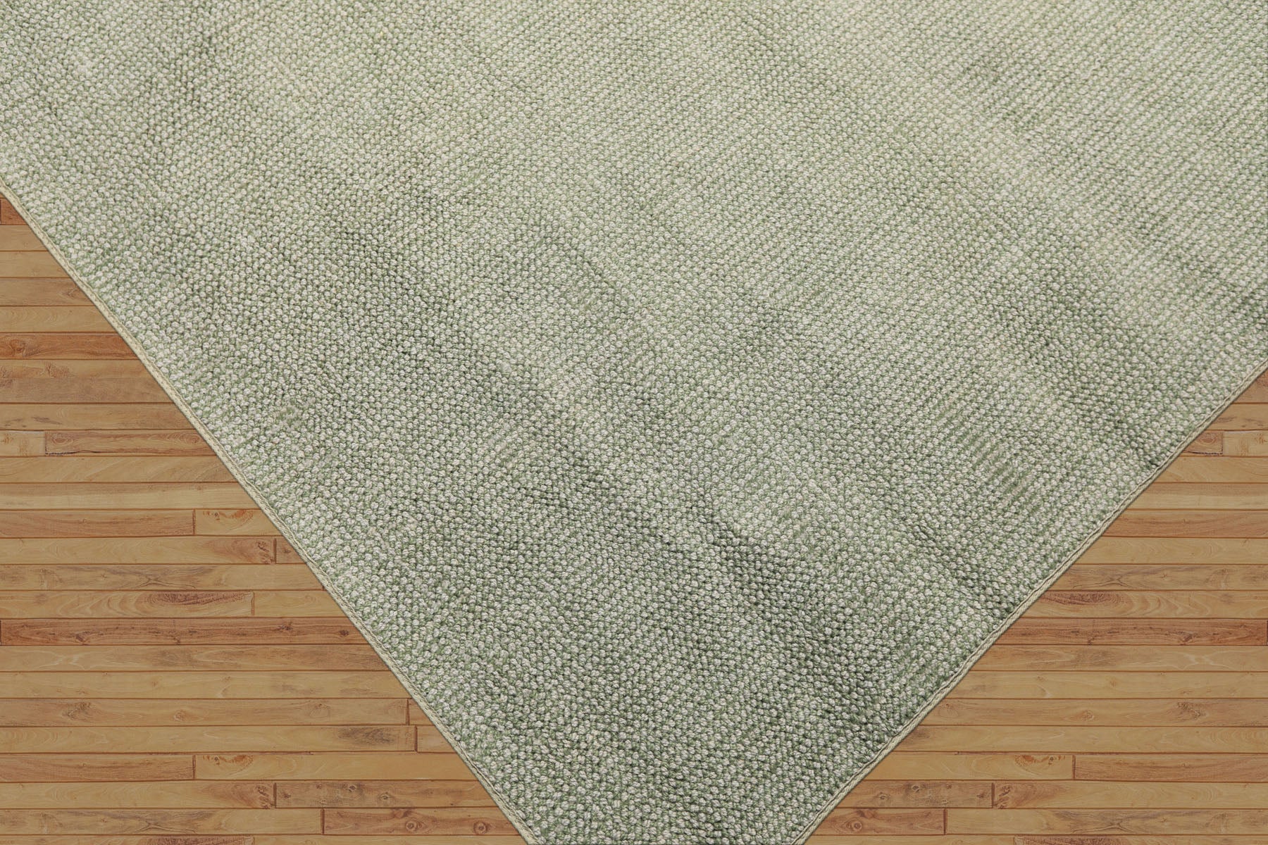 Multi Size Celadon Gray Color Hand Loomed Berber Wool Contemporary Oriental Rug