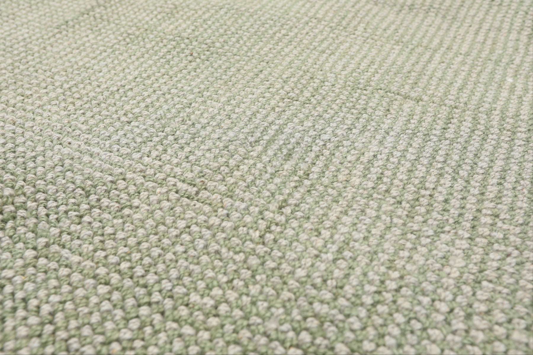 Multi Size Celadon Gray Color Hand Loomed Berber Wool Contemporary Oriental Rug