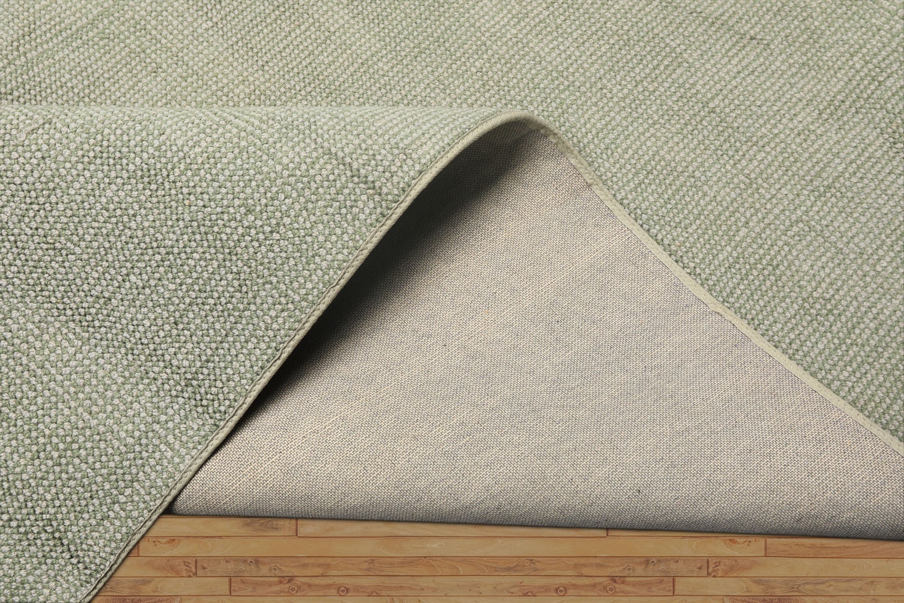 Multi Size Celadon Gray Color Hand Loomed Berber Wool Contemporary Oriental Rug