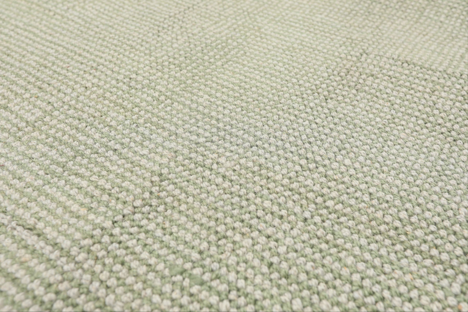Multi Size Celadon Gray Color Hand Loomed Berber Wool Contemporary Oriental Rug