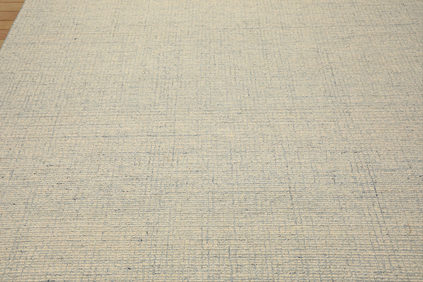 Multi Size Ivory Blue Slate Color Hand Loomed Berber Wool Contemporary Oriental Rug