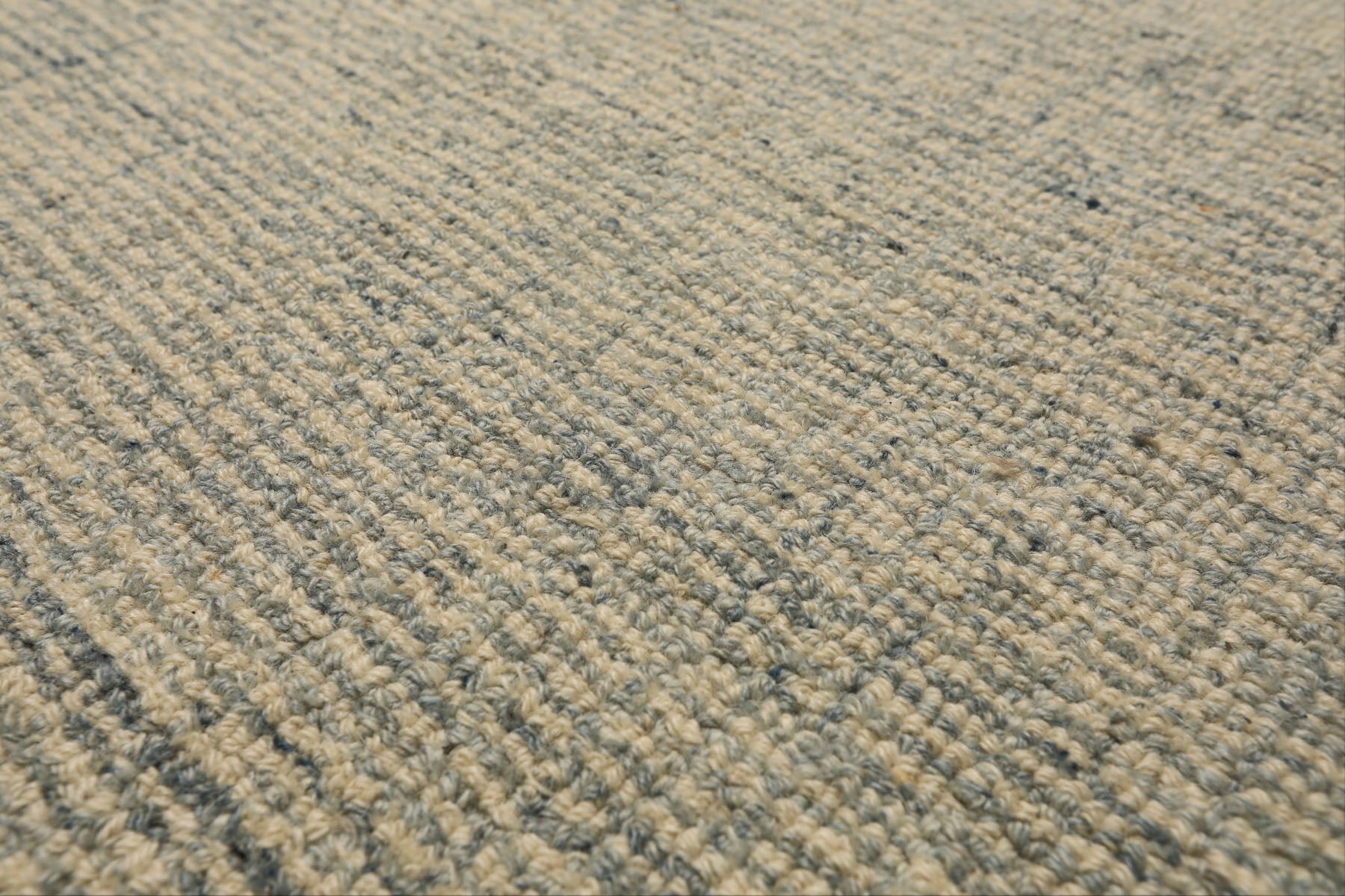 Multi Size Ivory Blue Slate Color Hand Loomed Berber Wool Contemporary Oriental Rug