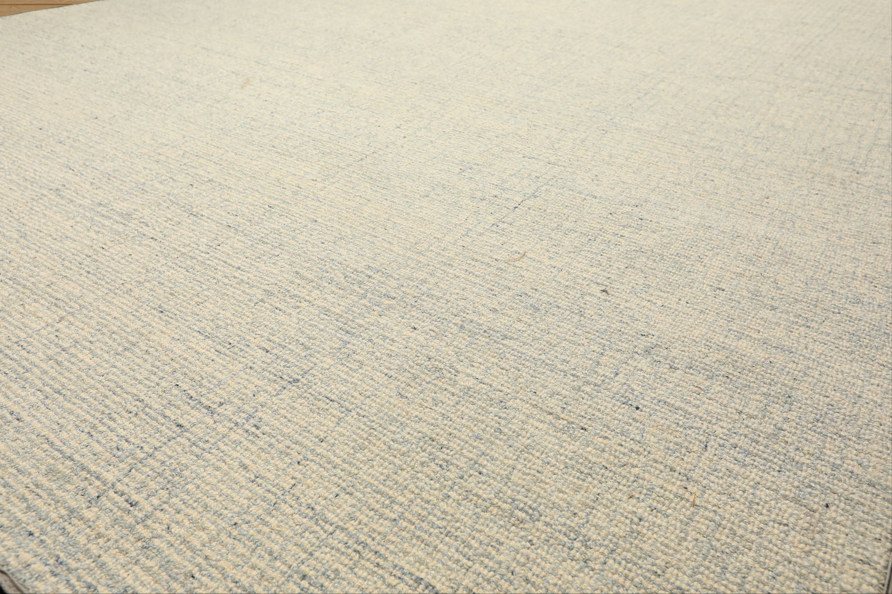 Multi Size Ivory Blue Slate Color Hand Loomed Berber Wool Contemporary Oriental Rug