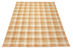 Multi Size Ivory Caramel Beige Color Hand Hooked  Wool Contemporary Oriental Rug
