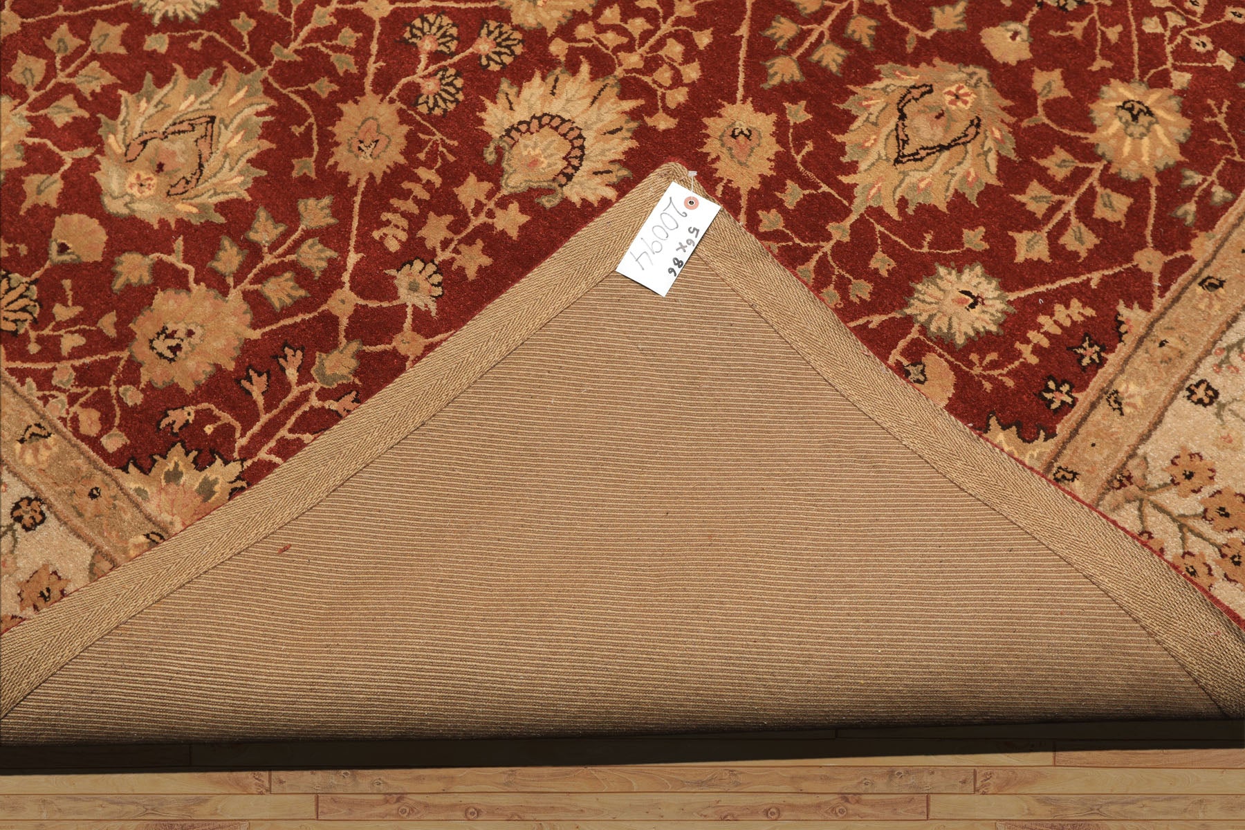 5x8 Burnt Orange, Ivory, Gold Color Hand Tufted Nourison Wool & Silk Traditional Oriental Rug