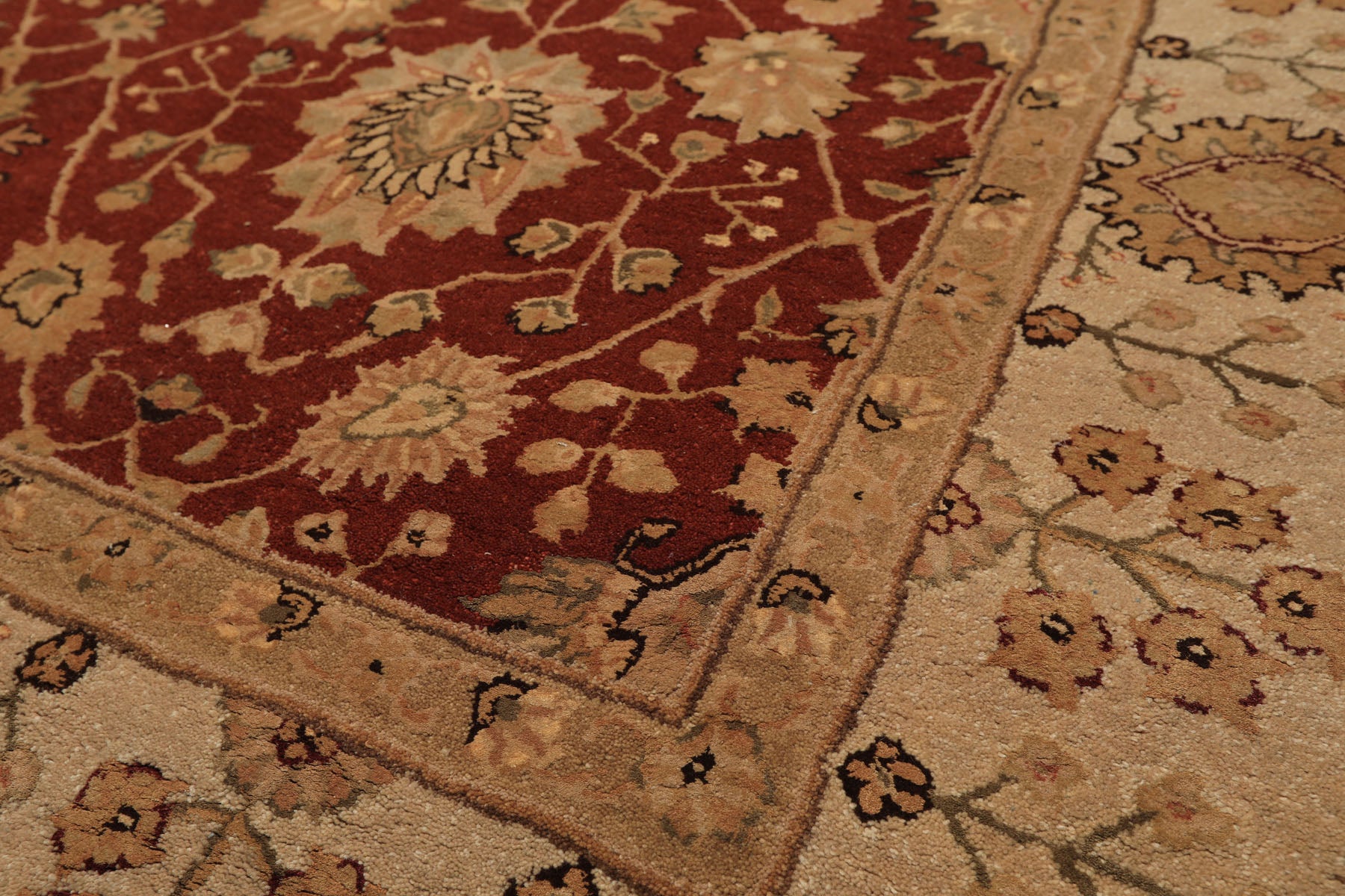 5x8 Burnt Orange, Ivory, Gold Color Hand Tufted Nourison Wool & Silk Traditional Oriental Rug