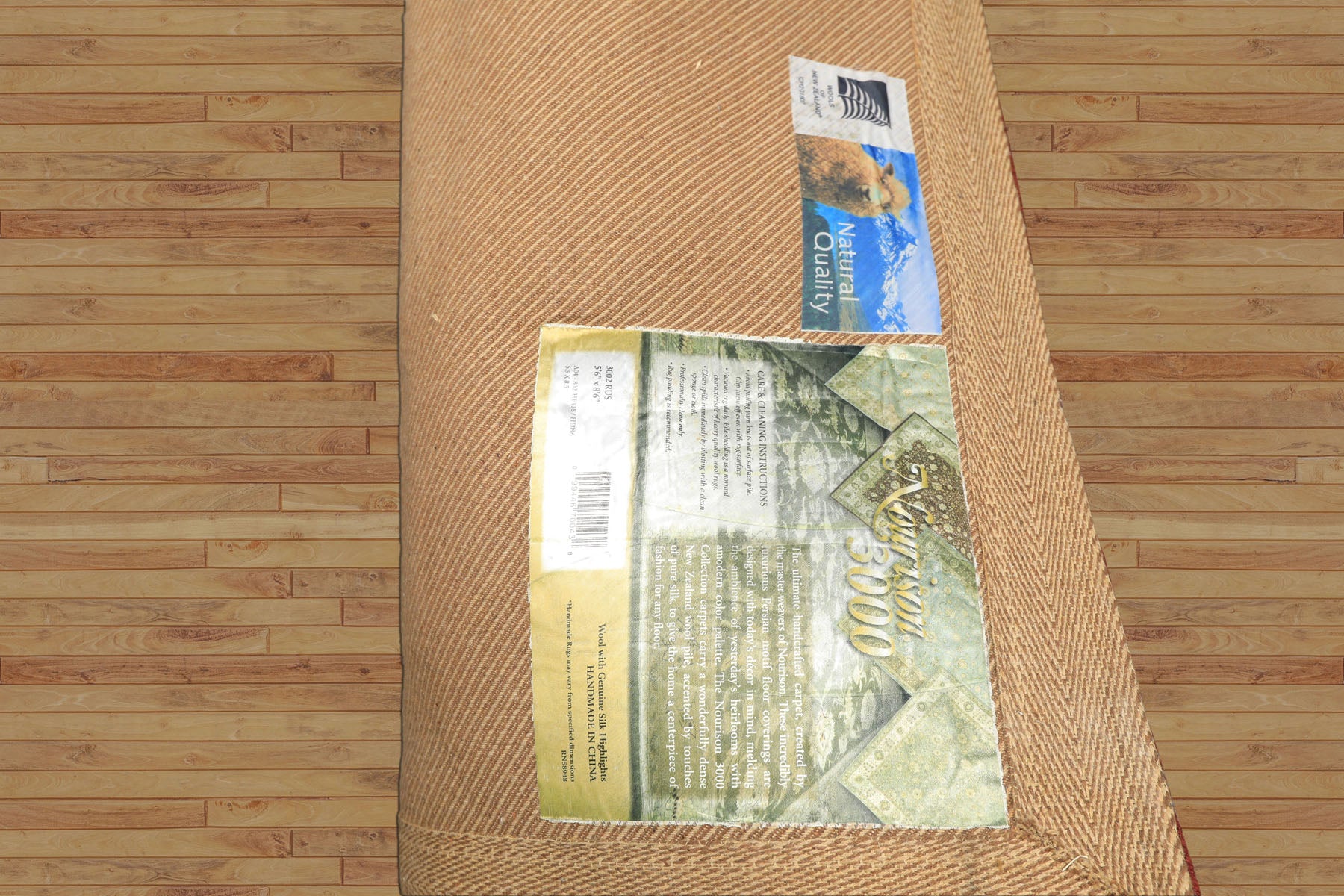 5x8 Burnt Orange, Ivory, Gold Color Hand Tufted Nourison Wool & Silk Traditional Oriental Rug