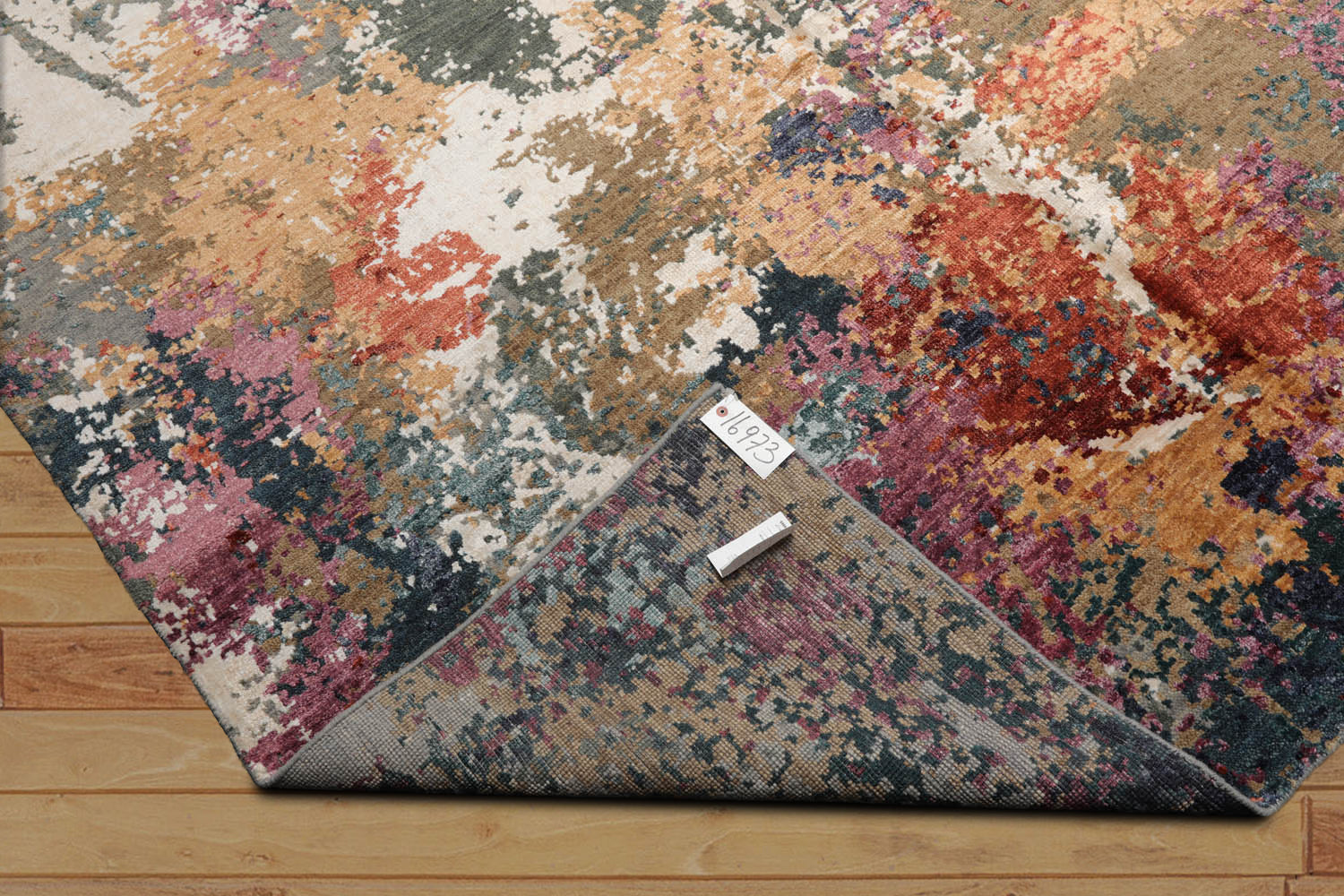 8x10 Beige, Tan, Brown Color Hand Knotted Tibetan Wool & Silk Modern Oriental Rug