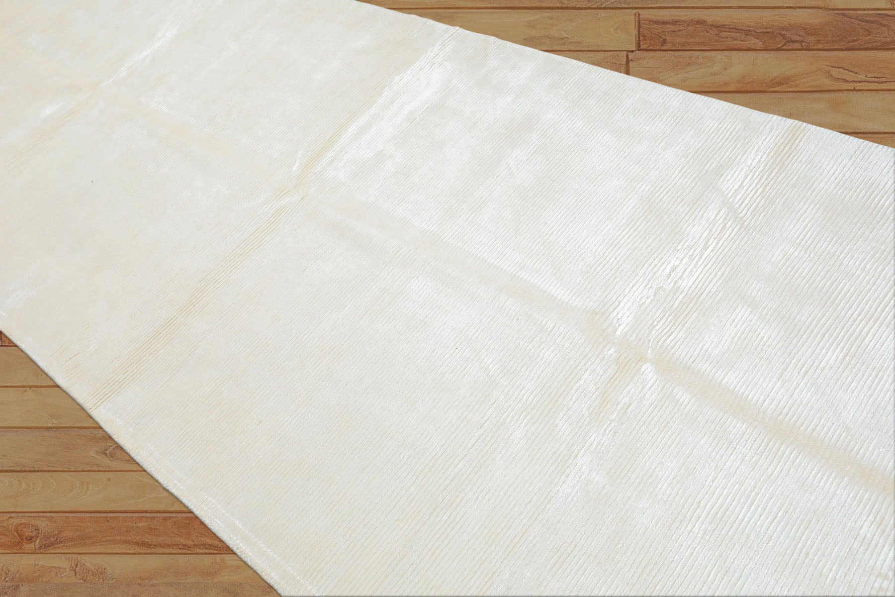 Runner Off White, , Color Hand Knotted Tibetan Viscose Moden & Contemporary Oriental Rug