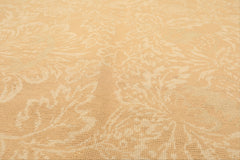 4x6 Tan, Beige, Gold Color Hand Woven French Aubusson Needlepoint Wool Transitional Oriental Rug