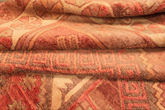 5x8 Rust, Beige, Rose Color Hand Knotted Turkish Oushak Wool Traditional Oriental Rug