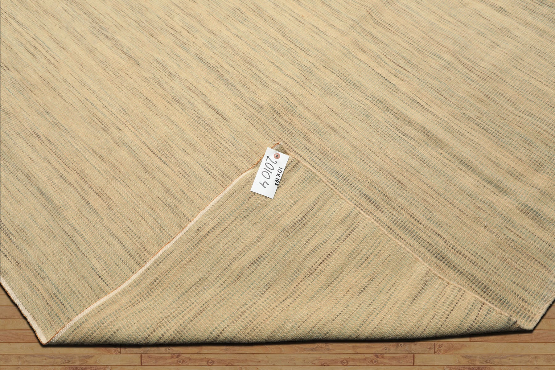 10x14 Ivory, Celadon, Multi Color Hand Woven Kilim Wool Modern & Contemporary Oriental Rug