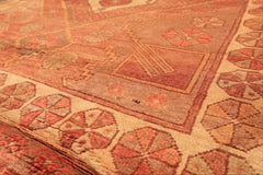 5x8 Rust, Beige, Rose Color Hand Knotted Turkish Oushak Wool Traditional Oriental Rug