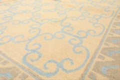 8x10 Ivory, Beige, Taupe Color Hand Knotted Tibetan Wool Transitional Oriental Rug