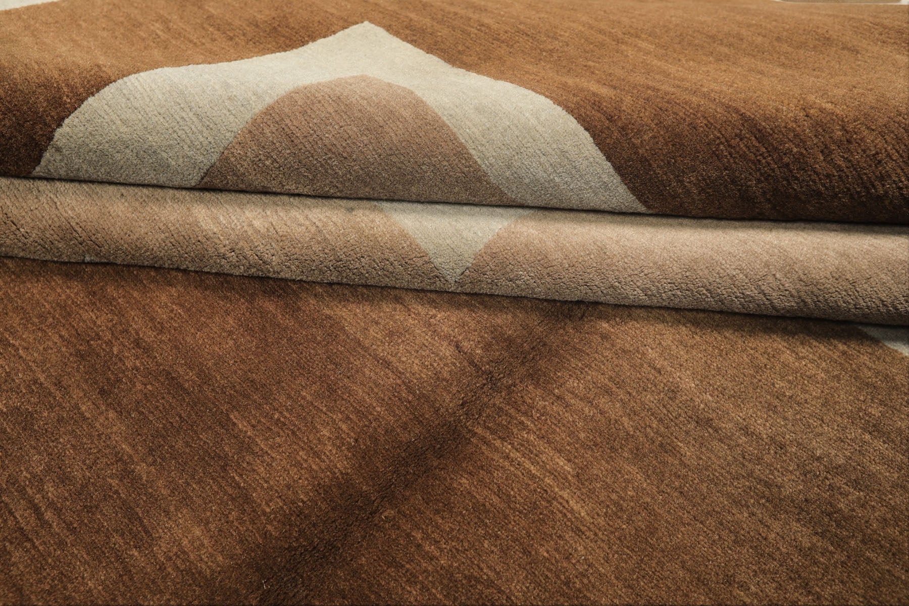 8x10 Brown, Taupe, Seafoam Color Hand Knotted Tibetan Wool & Pure Silk  Oriental Rug