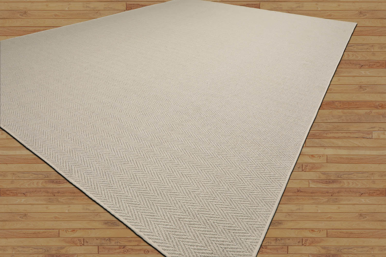 Stephenville Herringbone Beige Oriental Rug Multi Sizes LoomBloom Hand Woven Contemporary New Zealand Wool