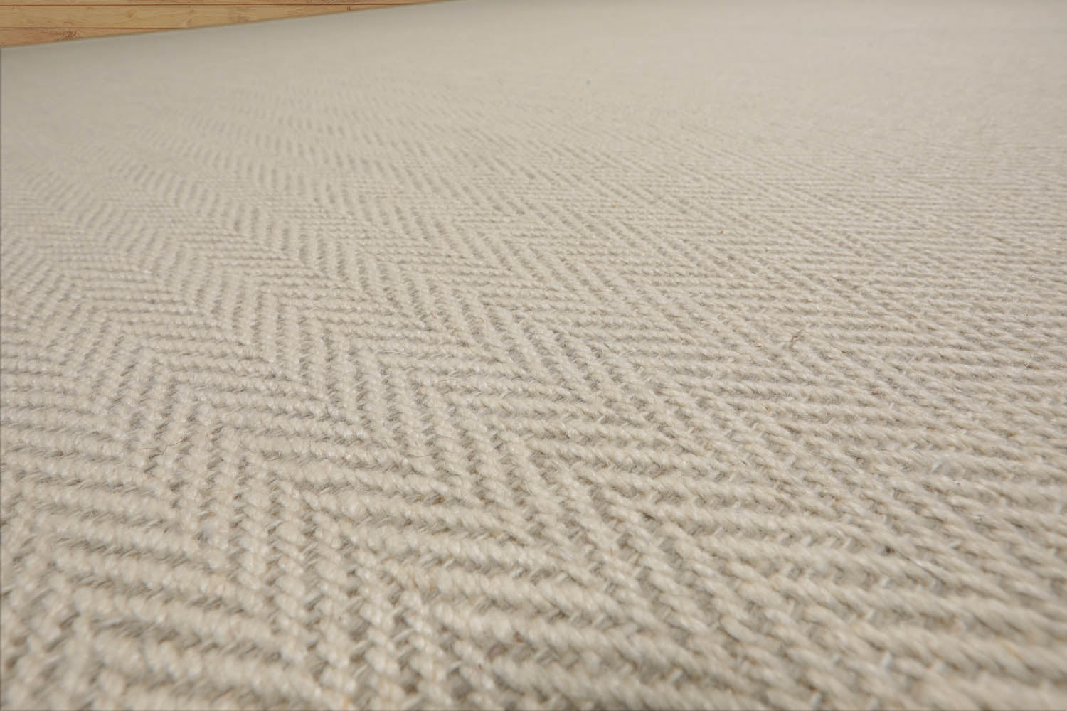 Stephenville Herringbone Beige Oriental Rug Multi Sizes LoomBloom Hand Woven Contemporary New Zealand Wool