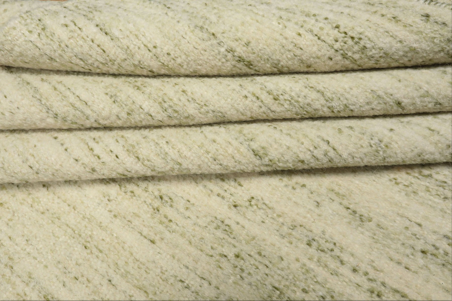 9x12 Ivory, Sage, Color Hand Woven  New Zealand Wool & Mohair Modern Oriental Rug