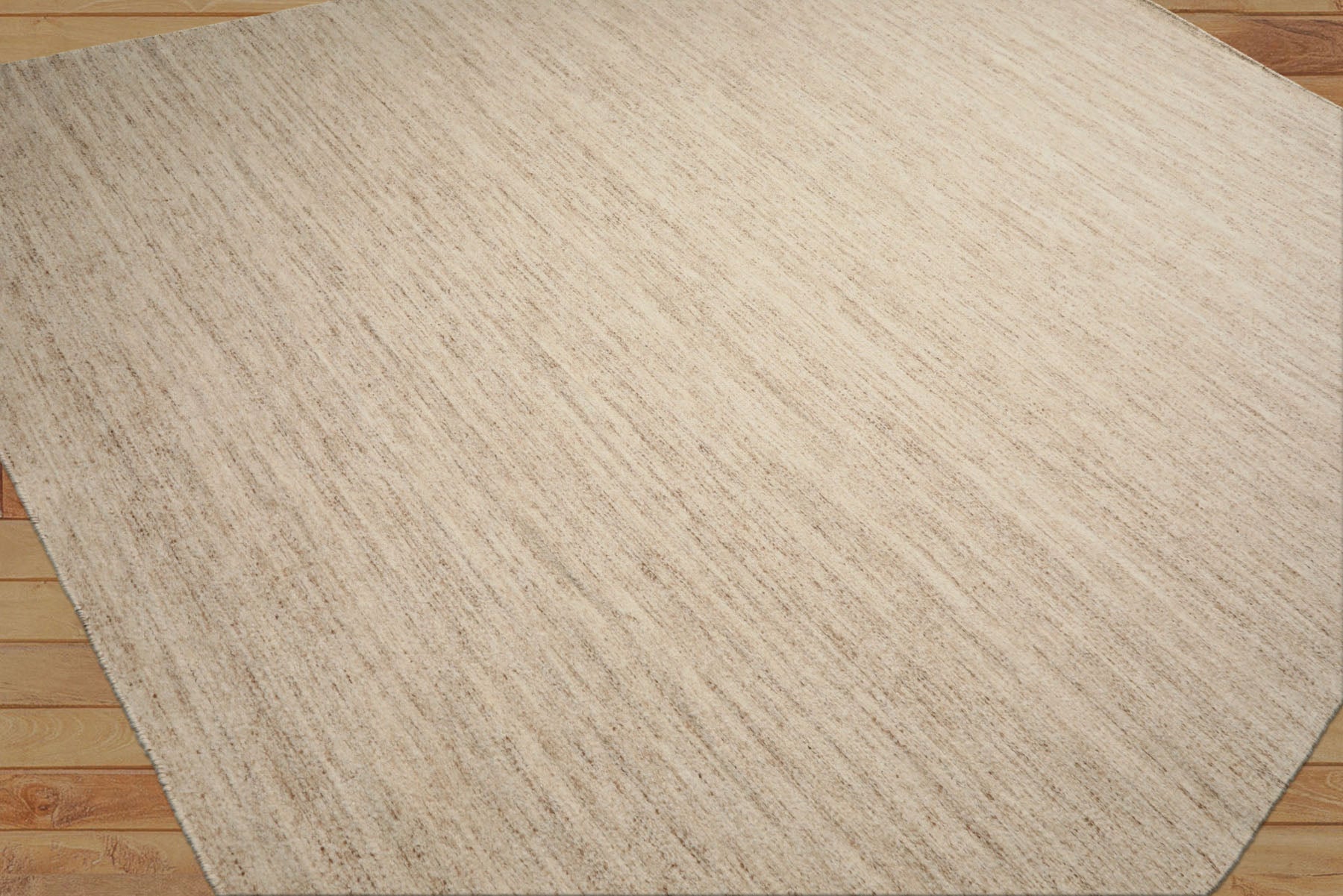 9x12 Ivory, Oatmeal, Color Hand Woven  New Zealand Wool & Mohair Modern Oriental Rug