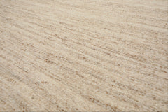 9x12 Ivory, Oatmeal, Color Hand Woven  New Zealand Wool & Mohair Modern Oriental Rug