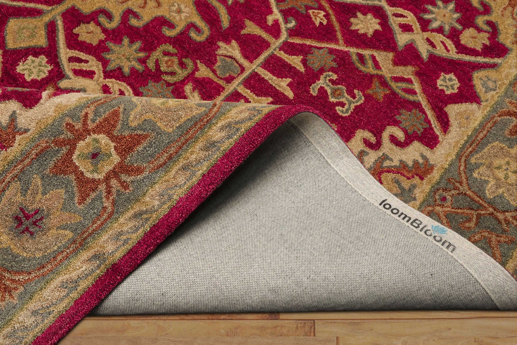Multi Size Crimson Aqua Beige Color Hand Tufted  Wool Traditional Oriental Rug