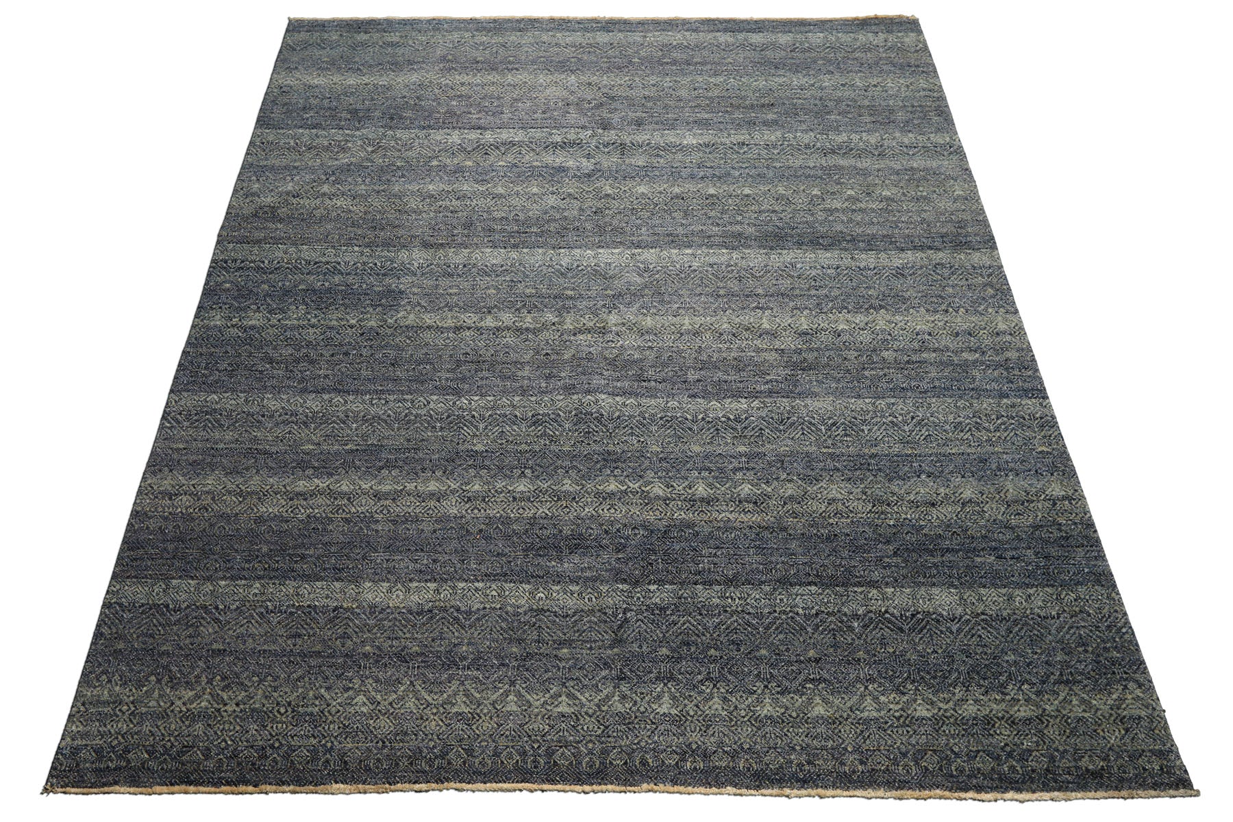 8x10 Blue, Multi, Color Hand Knotted Peshawar Wool Transitional Oriental Rug