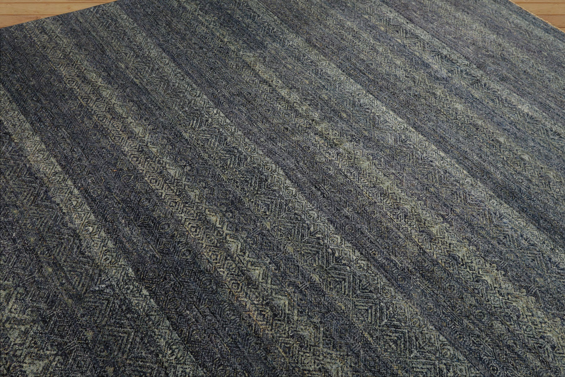 8x10 Blue, Multi, Color Hand Knotted Peshawar Wool Transitional Oriental Rug