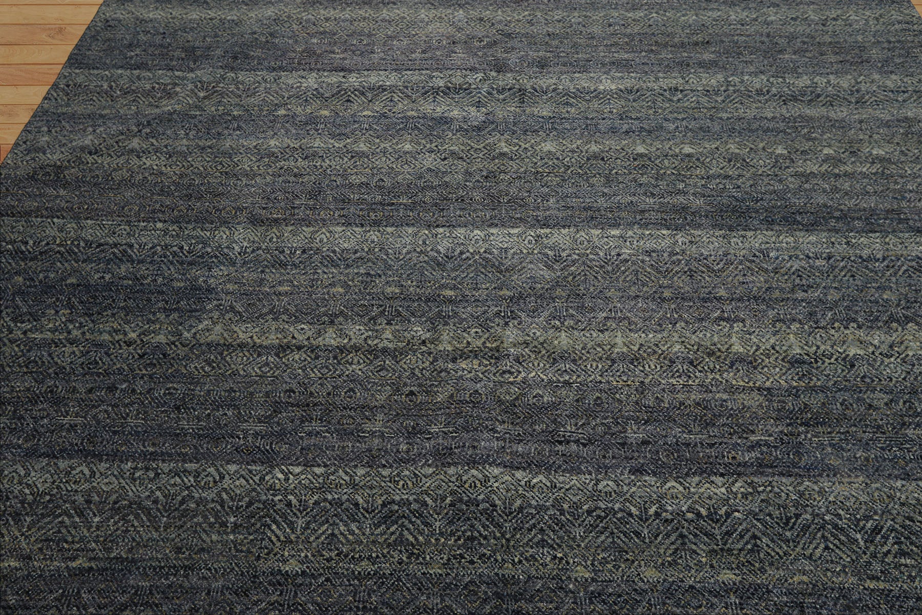 8x10 Blue, Multi, Color Hand Knotted Peshawar Wool Transitional Oriental Rug