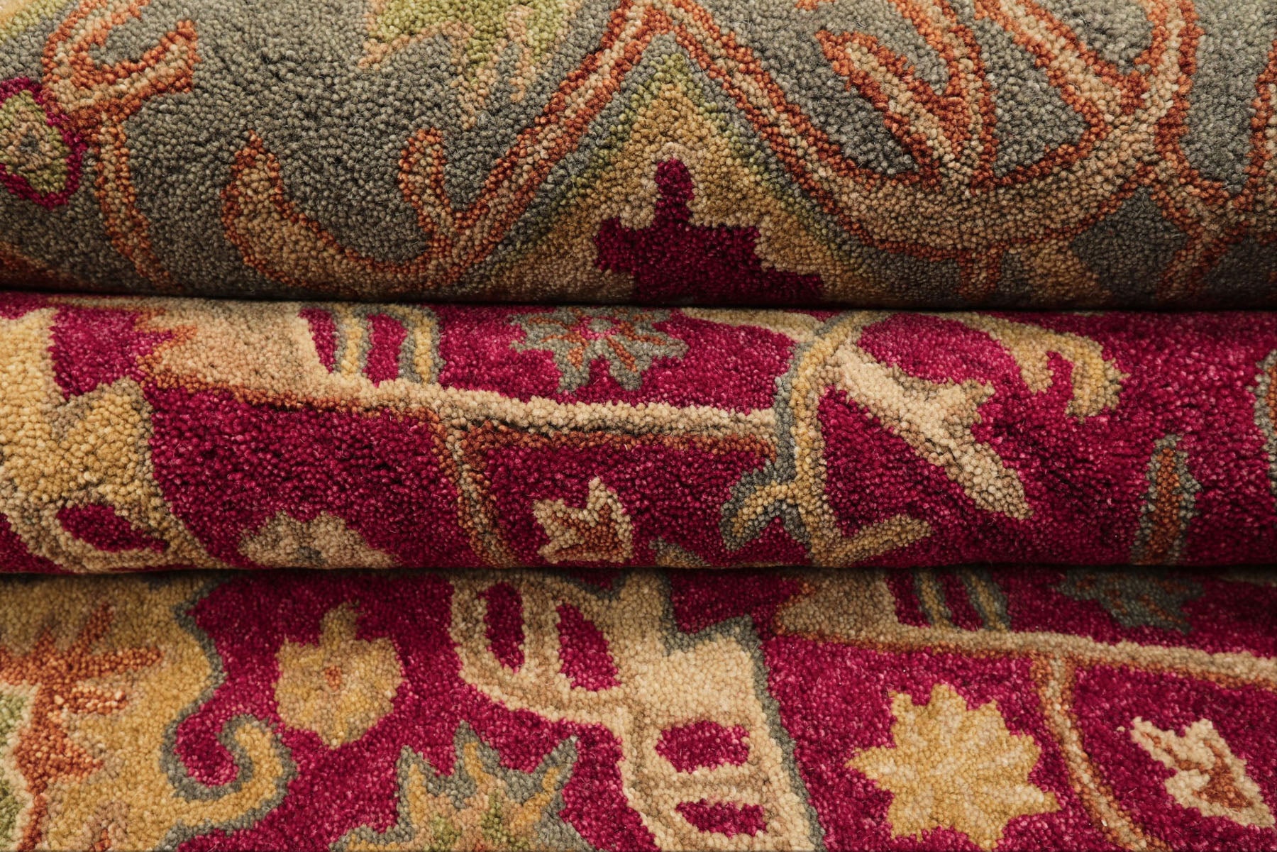 Multi Size Crimson Aqua Beige Color Hand Tufted  Wool Traditional Oriental Rug