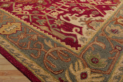 Multi Size Crimson Aqua Beige Color Hand Tufted  Wool Traditional Oriental Rug