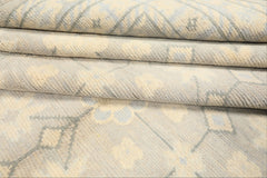 8x10 Gray, Ivory, Slate Color Hand Knotted Tibetan Wool Transitional Oriental Rug