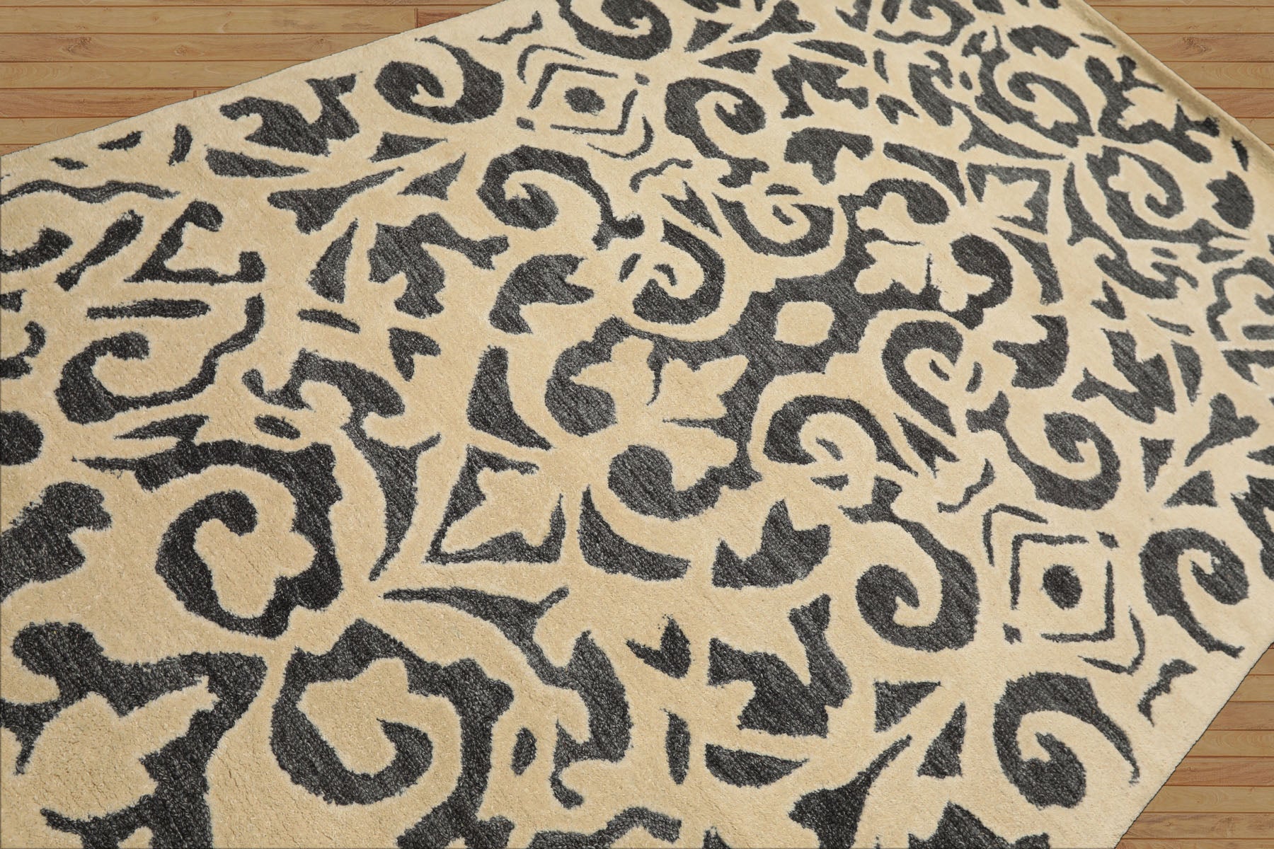 5x8 Ivory, Gray, Color Hand Tufted Handmade Wool Transitional Oriental Rug