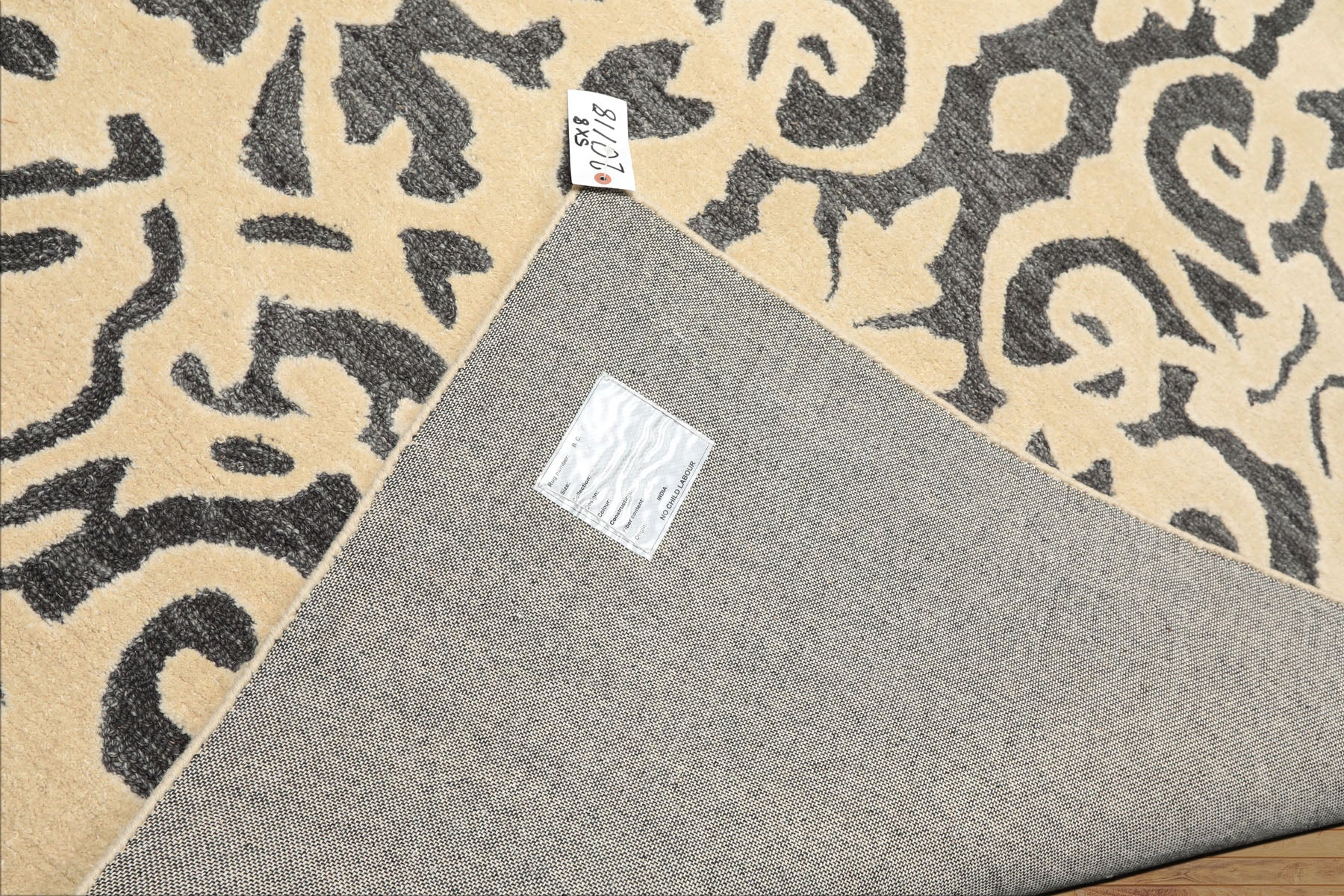 5x8 Ivory, Gray, Color Hand Tufted Handmade Wool Transitional Oriental Rug