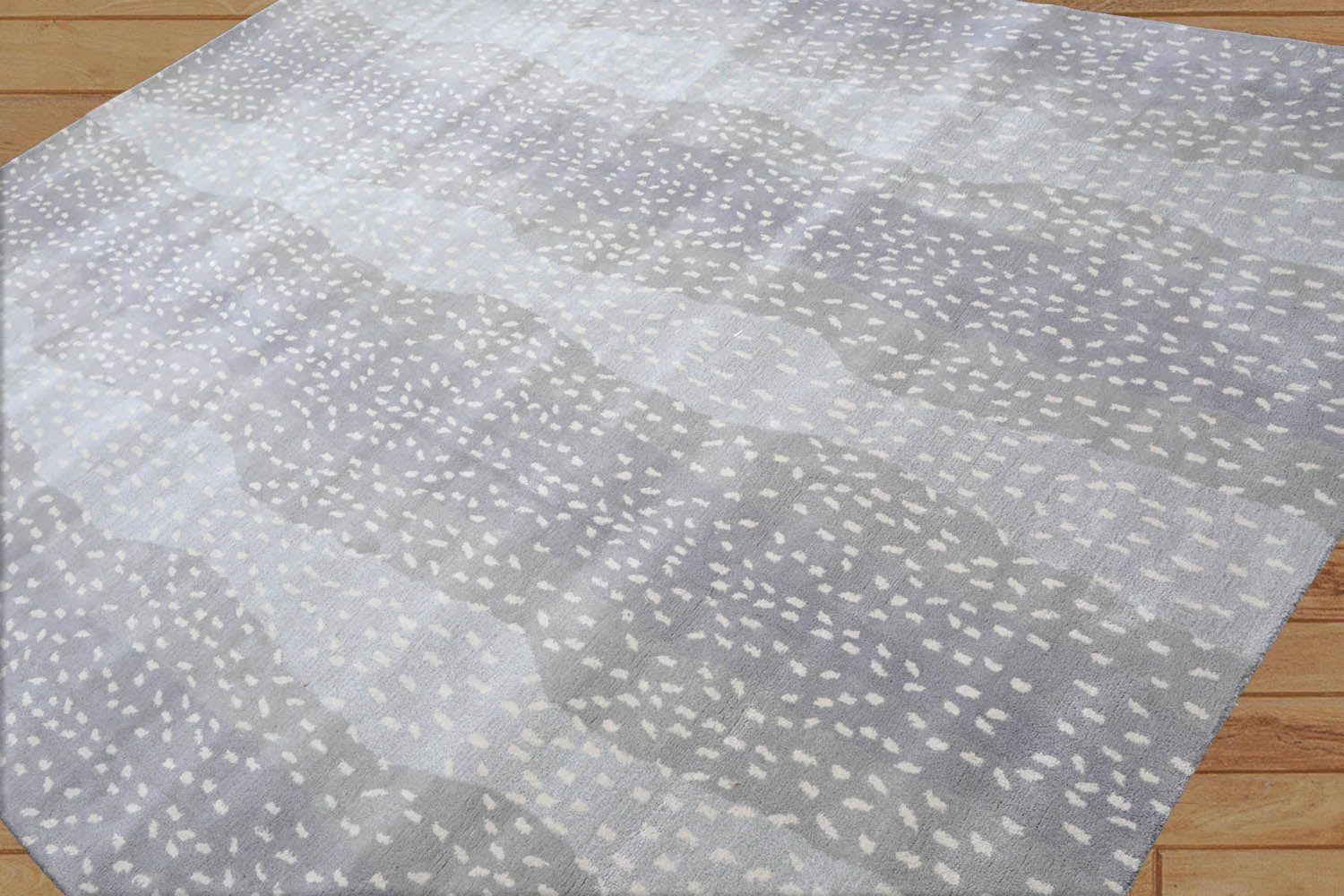 Multi Size Gray Ivory Color Hand Tufted Animal Print 100% Wool Modern Oriental Rug
