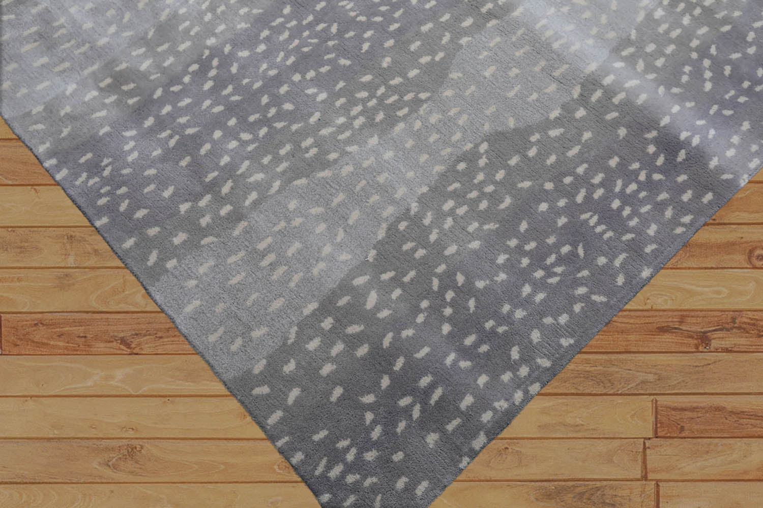 Multi Size Gray Ivory Color Hand Tufted Animal Print 100% Wool Modern Oriental Rug