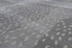 Multi Size Gray Ivory Color Hand Tufted Animal Print 100% Wool Modern Oriental Rug