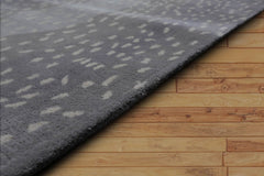 Multi Size Gray Ivory Color Hand Tufted Animal Print 100% Wool Modern Oriental Rug