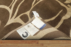 8x10 Moss, , Color Hand Knotted Tibetan Wool & Pure Silk Modern & Contemporay Oriental Rug