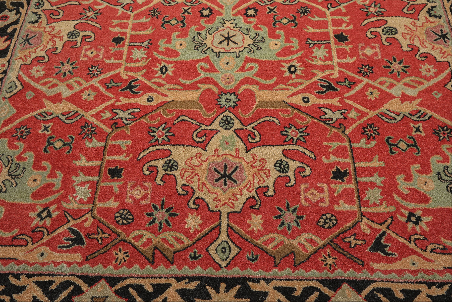 Multi Size Coral Charcoal Peach Color Hand Tufted  Wool Traditional Oriental Rug