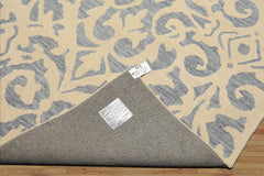 5x8 Ivory, Blue, Color Hand Tufted Handmade Wool Transitional Oriental Rug