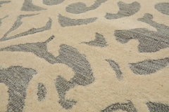 5x8 Ivory, Celadon, Color Hand Tufted Handmade Wool Transitional Oriental Rug