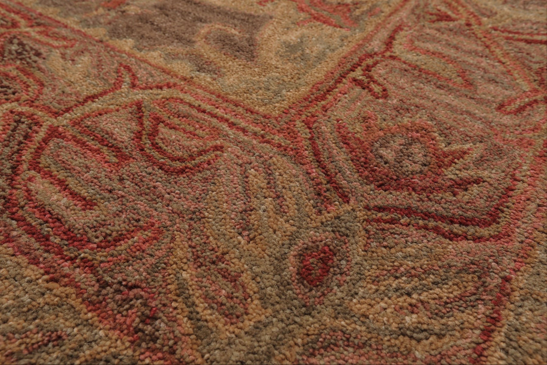 Multi Size Brown Taupe Coral Color Hand Tufted  Wool Traditional Oriental Rug