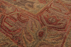 Multi Size Brown Taupe Coral Color Hand Tufted  Wool Traditional Oriental Rug
