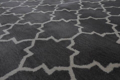 8x10 Gray, Ivory, Color Hand Tufted All-Over 100% Wool Contemporary Oriental Rug