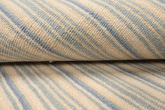 Striped Ivory Area Rug LoomBloom Hand Woven Contemporary 100% New Zealand Wool Oriental