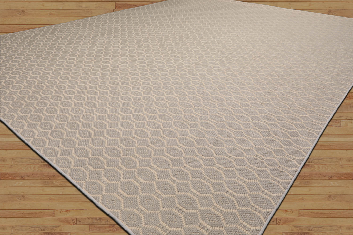 Parkor Geometric Gray Flatweave Area Rug LoomBloom Hand Woven Contemporary 100% New Zealand Wool Oriental