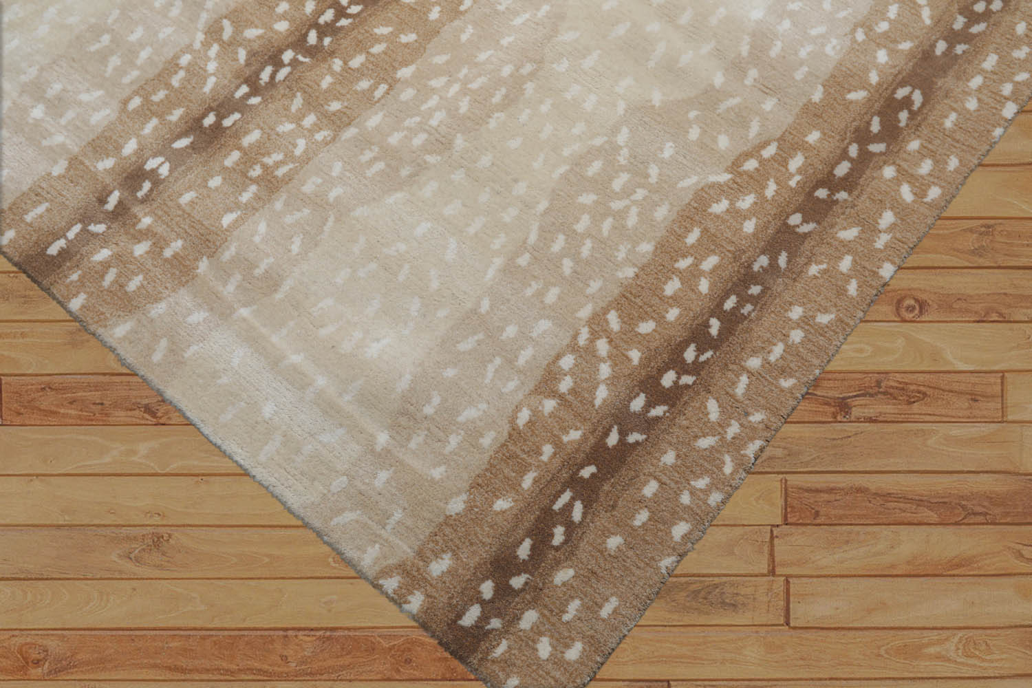Multi Size Multicolor Tan Brown Color Hand Tufted Animal Print 100% Wool Modern Oriental Rug