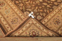 12x18 Brown, Tan, Gold Color Hand Knotted Soumak Wool Traditional Oriental Rug