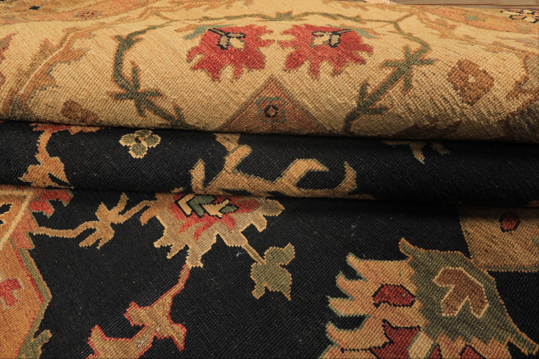 12x18 Charcoal, Beige, Sage Color Hand Knotted Soumak Wool Traditional Oriental Rug