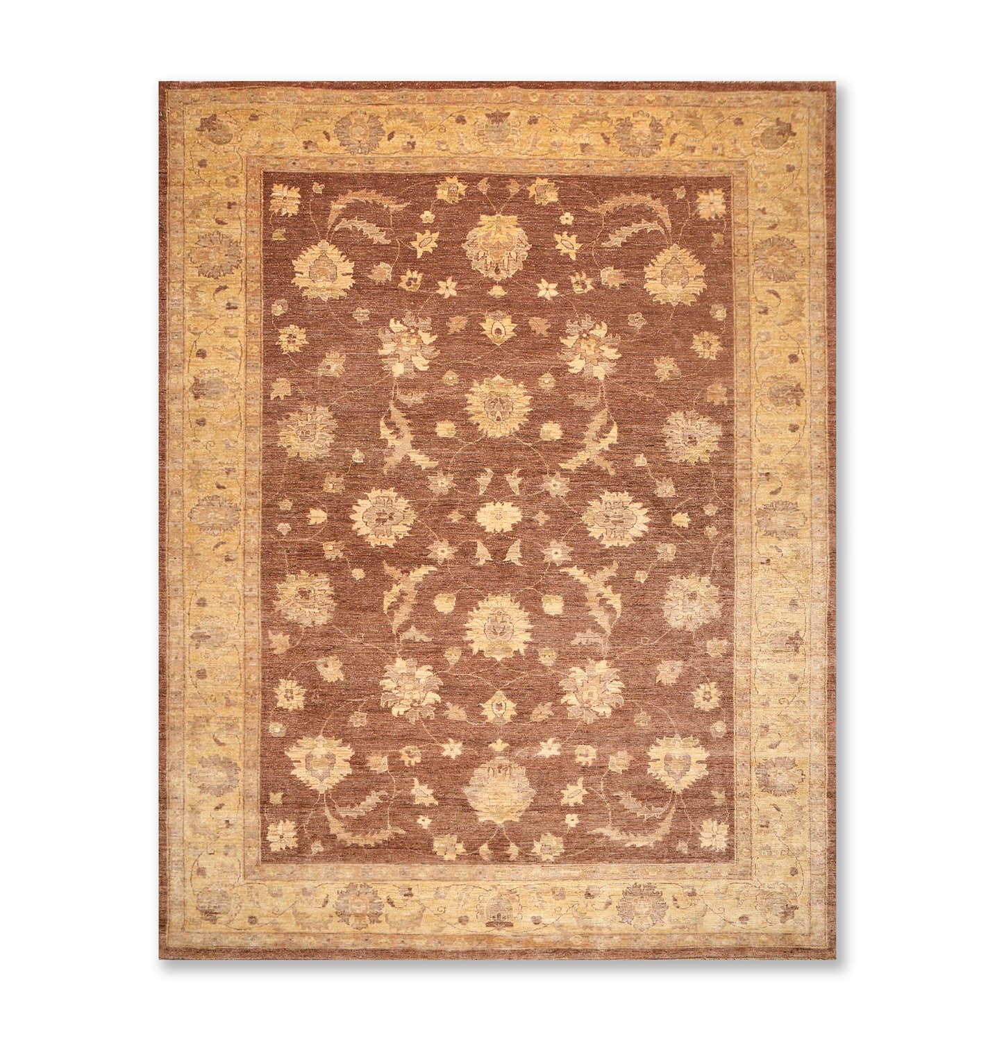 8x10 Brown, Beige, Grey Color Hand Knotted Floral 100% Wool Traditional-Persian/Oriental Oriental Rug